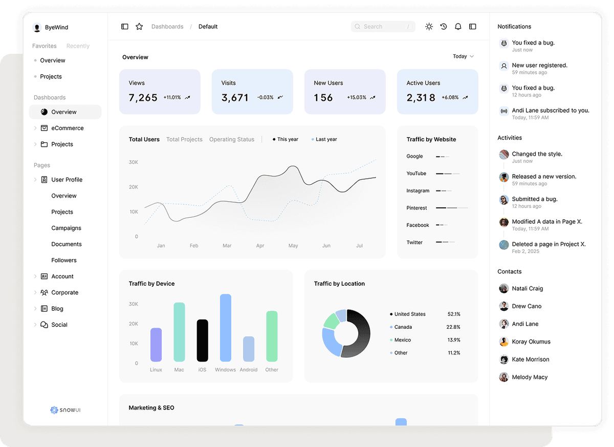Application web ux ui design